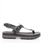 Fantasy Sandals Γυναικείο Ανατομικό Πέδιλο S9005 Μαύρο Leaf  