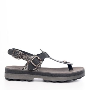 Fantasy Sandals Γυναικείο Ανατομικό Πέδιλο S9005 Μαύρο Leaf