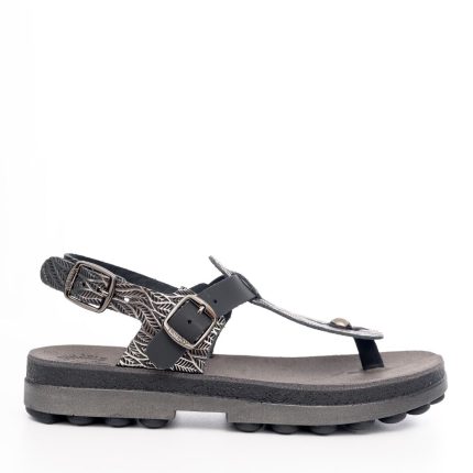 Fantasy Sandals Γυναικείο Ανατομικό Πέδιλο S9005 Μαύρο Leaf
