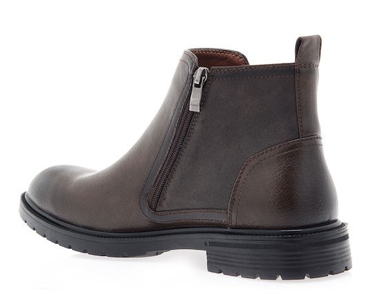 JK London Ανδρικά Μποτάκια P57000121501 Καφέ
