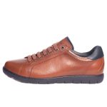 Kricket Ανδρικό Δερμάτινο Sneaker 902 καφέ