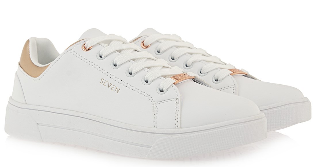 Seven Γυναικεία Sneaker Q157Q038265S Λευκό Ροζ Χρυσό