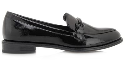 Seven Γυναικεία Loafer R134Y2221028 Μαύρο Βερνί Σπαστό
