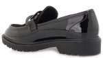 Seven Γυναικεία Loafer R185L0102U86 Μαύρο Βερνί Καστόρι