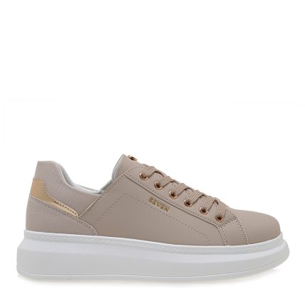 Seven Γυναικείο Sneaker S119R00421A4 Μπέζ - Πλατίνα