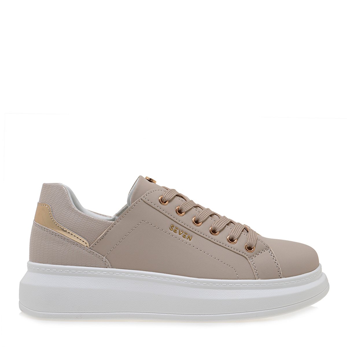 Seven Γυναικείο Sneaker S119R00421A4 Μπέζ - Πλατίνα Seven Γυναικείο Sneaker S119R00421A4 Μπέζ - Πλατίνα