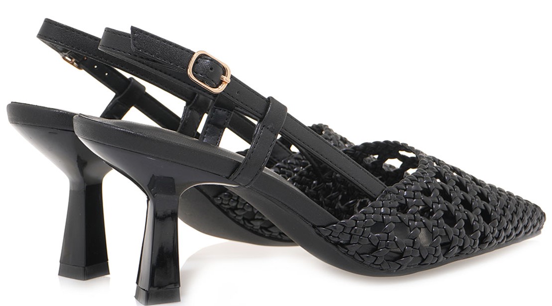 Seven Γυναικεία Slingback Γόβα S470V3034001 Μαύρο