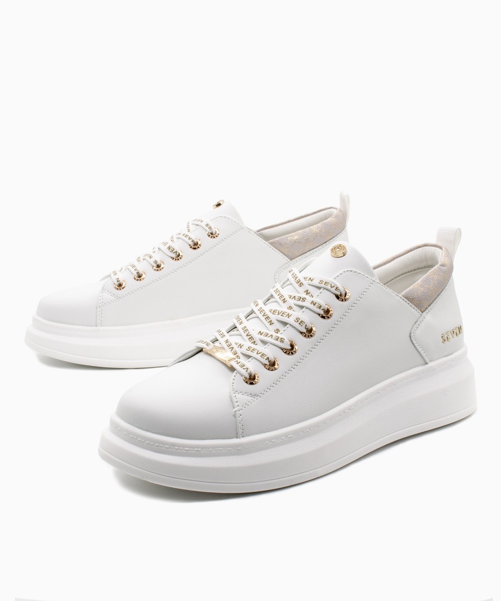 Seven Γυναικείο Sneaker T119R205208E03 205 Λευκό Πλατίνα