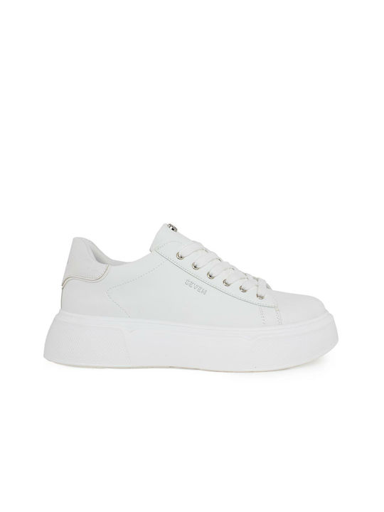Seven Γυναικείο Sneaker P119R721225P Λευκό Κροκό