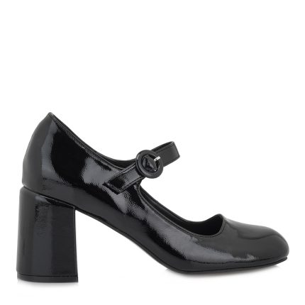 Seven Γυναικεία Γόβα Mary Jane T185L413402805 413 Μαύρο