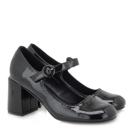 Seven Γυναικεία Γόβα Mary Jane T185L413402805 413 Μαύρο