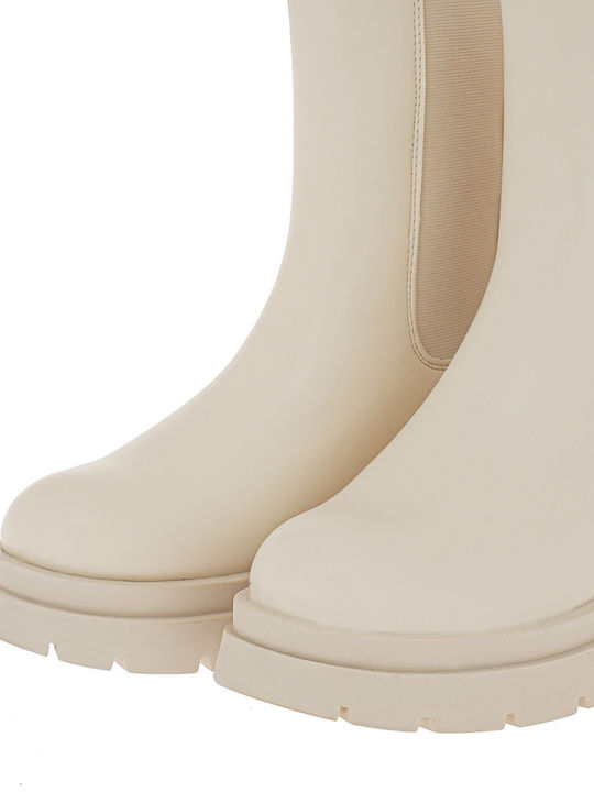 Seven Γυναικείο Μποτάκι Chelsea P319R0103411 Off White