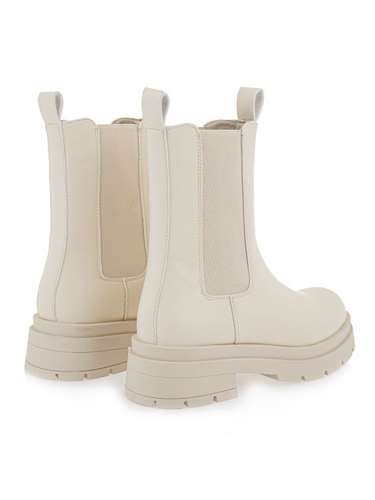 Seven Γυναικείο Μποτάκι Chelsea P319R0103411 Off White
