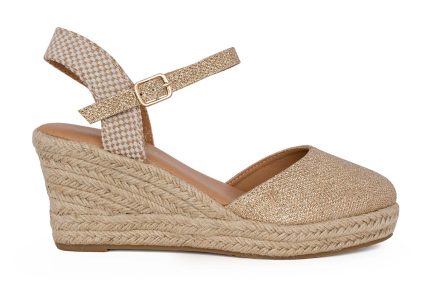 Seven Γυναικεία Εσπαντρίγια S472B0527J34 Χρυσό Glitter