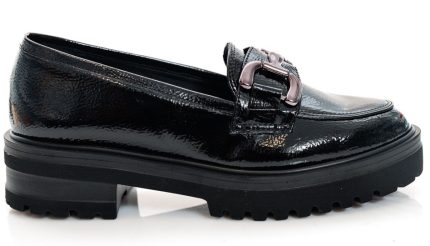 Stefania Γυναικείο  Loafer  3160 Μαύρο Λουστρίνι